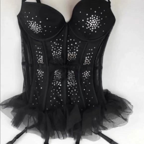 Victoria Secret BustierSatin Rhinestone …